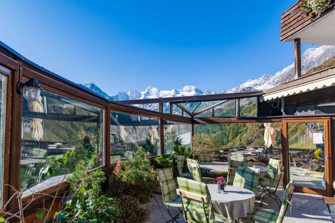 Auf der Terrasse des Gasthauses Hochfirst