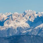 Bergpanorama, Dolomiten, Hochgall, Latemar, Panorama, Peitlerkofel, Riesenferner, Riesenferner Ahrn, Riesenfernergruppe, Rosengarten, Schlern, Schlerngebiet, Schlernmassiv, Schlernspitzen, Sciliar, Winter, inverno, weiße Jahreszeit, winter