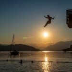 Millstätter See, Sonnenuntergang, Turmspringen