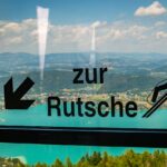 Ausblick Aussichtsturm Pyramindenkogel, Rutsche, Wörthersee