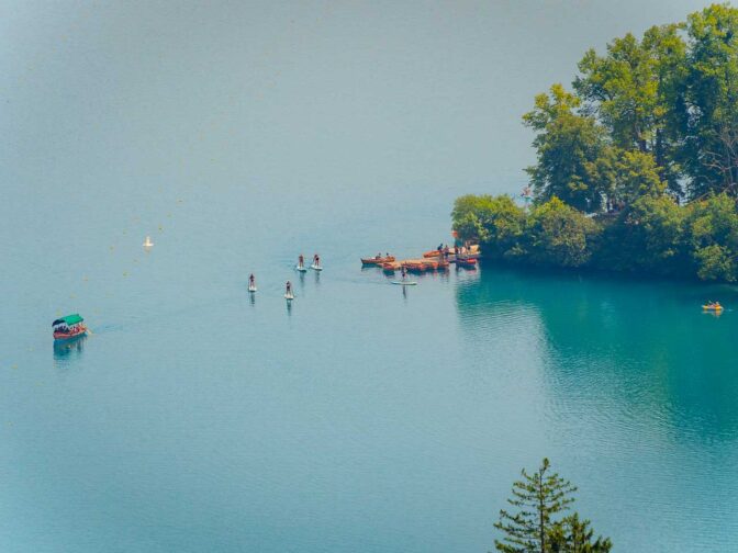 Bled, Pletna-Boot, Slowenien