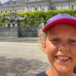 Selfie vor dem Lindwurmbrunnen