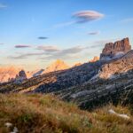5 Türme, 5 torri, Antelao, Averau, Cinque Torri, Fünf Türme, Monte Averau, Nuvolaugruppe, Sonnenuntergang