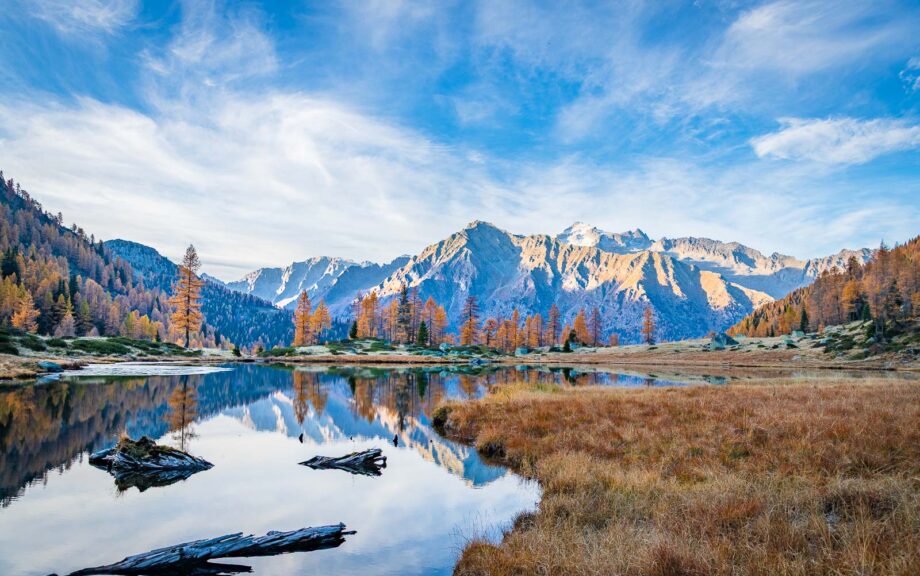 Cima Presanella, Herbst, Lago Germenega, Spiegelung