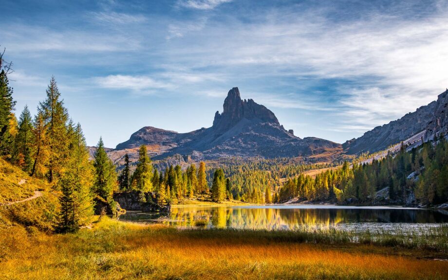 Becco di Mezzodi, Herbst, Lago di Federa, Lärchen, autumn, autunno
