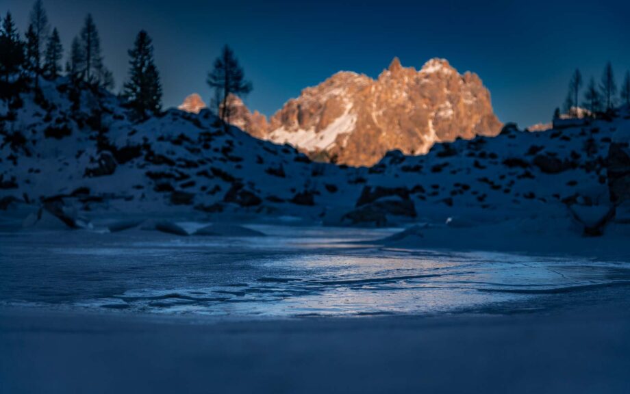 Bergsee, Cadini di Misurina, Dolomiten, Eis, Lago di Sorapiss