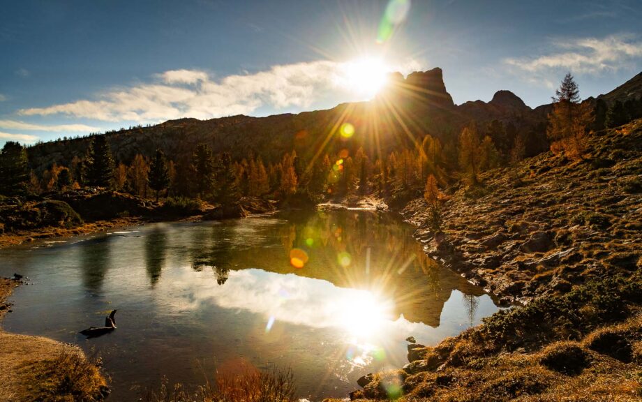 Herbst, Lago di Limedes, Sonnenaufgang, autumn, autunno