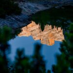 Bergsee, Lagazuoi See, Lech de Lagaciò, Sonnenaufgang, Spiegelung