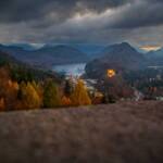 Alpsee, Hochschwangau, Nachtaufnahme, Schloss Hochschwangau