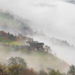 Bauerngehöft, Bauernhaus, Bauernhof, Gehöft, Gehöfte, Hof, Hofstelle, Nebel, Zaflonerhof, cascina, farm, farm building, farmstead, fattoria, grange, homestead, masseria