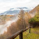 Gemoanerhof, Herbst, Nebel, Oachner Höfeweg, Wanderweg, autumn, autunno, sentiero