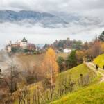 Nebel, Oachner Höfeweg, Schloss Prösels, Völser Höfeweg, wandern