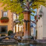 Brunnen, Castelrotto, Dorfbrunnen, Kastelruth, Marktplatz, Platz