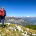 Adamello-Presanella-Alpen, Ausblick, Monte Misone, Wanderer