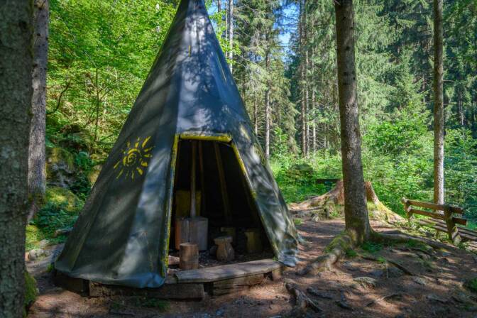 Das Tipi am Wassererlebnisweg Gnoppnitzbach