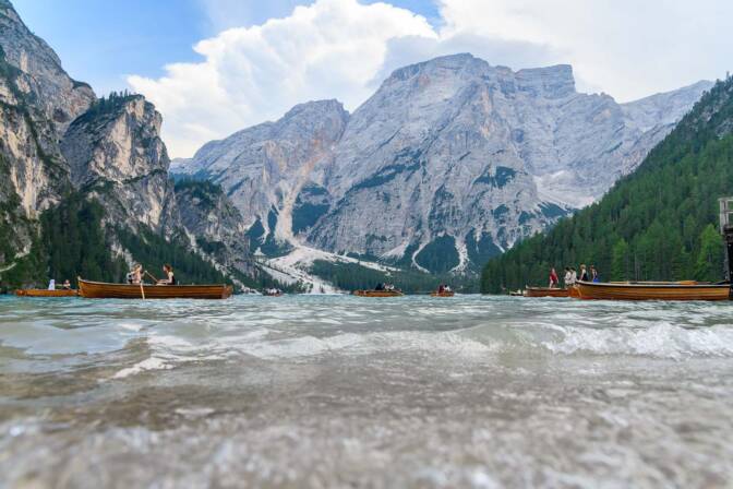 Lago di Braies, Pragser Wildsee, Ruderboot