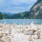 Lago di Braies, Pragser Wildsee, Steinmänner