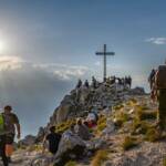Corno Bianco, Gipfelkreuz, Sonne, Weisshorn, Weißhorn