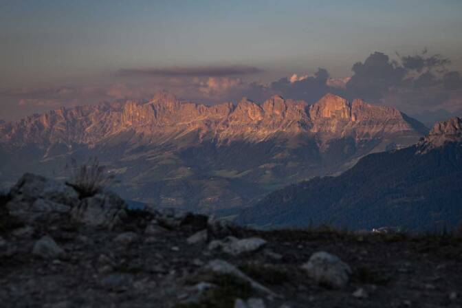 Abendrot über der Rosengartengruppe