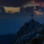 Abendstimmung, Corno Bianco, Gipfelkreuz, Weisshorn, Weißhorn