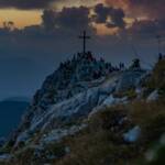 Abendstimmung, Corno Bianco, Gipfelkreuz, Weisshorn, Weißhorn